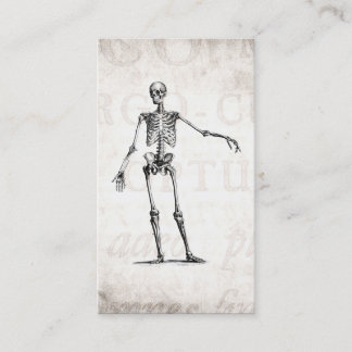 Tarjeta De Visita Anatomía retra esquelética de los esqueletos de