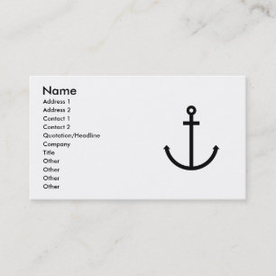 Tarjeta De Visita Anchors Aweigh