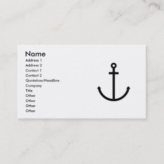 Tarjeta De Visita Anchors Aweigh
