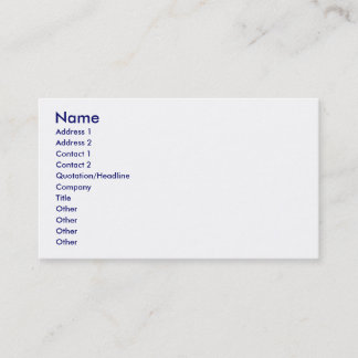 Tarjeta De Visita Anchors Aweigh