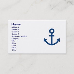 Tarjeta De Visita Anchors Aweigh
