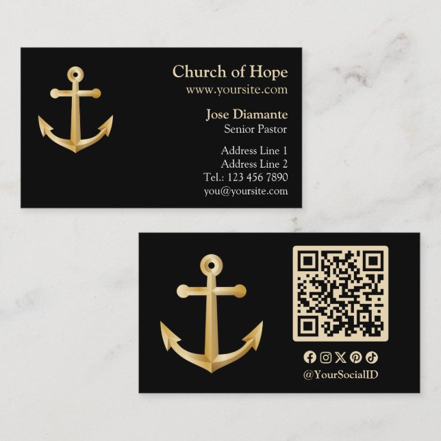 Tarjeta De Visita Ancla (Anverso / Reverso)