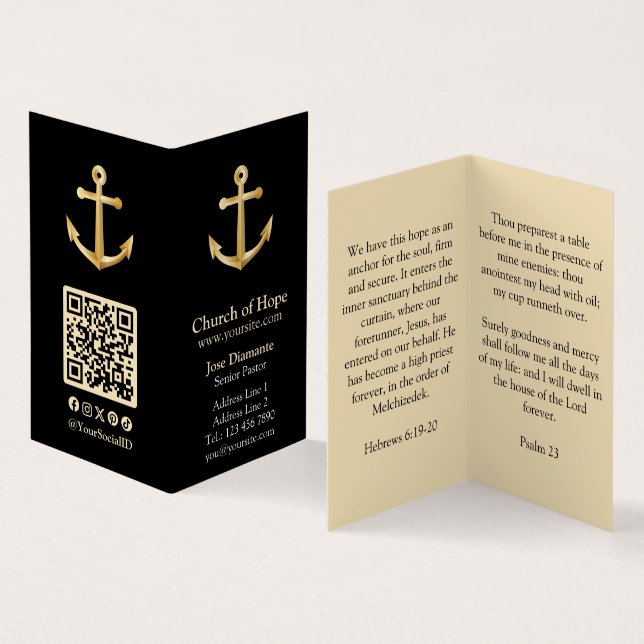 Tarjeta De Visita Ancla (Interior y exterior)