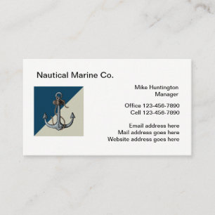 Tarjeta De Visita Ancla de barco marina náutica