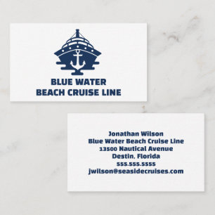 Tarjeta De Visita Ancla Náutica Personalizada Capitán de Barco Marin