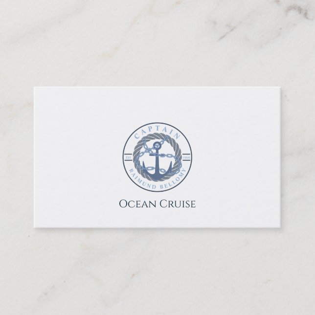 Tarjeta De Visita Anclaje de barco (Anverso)