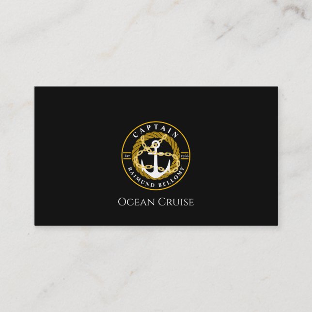 Tarjeta De Visita Anclaje de barco (Anverso)