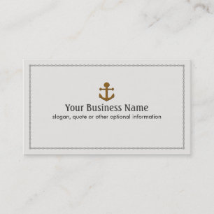 Tarjeta De Visita Anclaje de barco Nautical