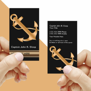 Tarjeta De Visita Anclaje náutico elegante