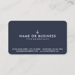 Tarjeta De Visita Anclaje simple de envío de Personalizable de colo