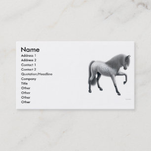 Tarjeta de visita andaluz gris del caballo