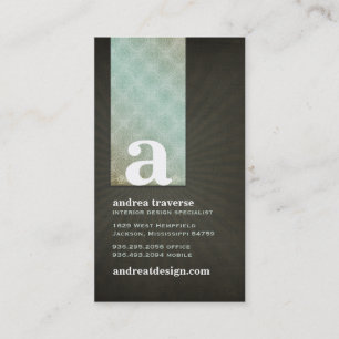 Tarjeta De Visita Andrea Monogram Business Card