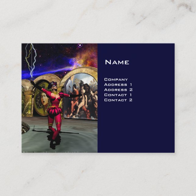 Tarjeta De Visita ANDROID BALLET , ciencia ficción azul (Anverso)