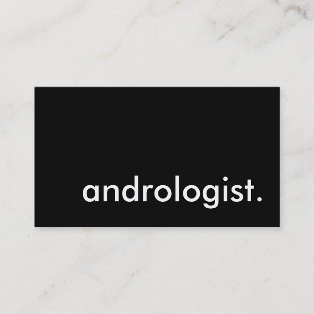 Tarjeta De Visita andrologista. (Anverso)
