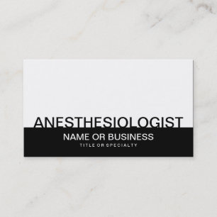 Tarjeta De Visita ANESTESIOLÓGICO audaz