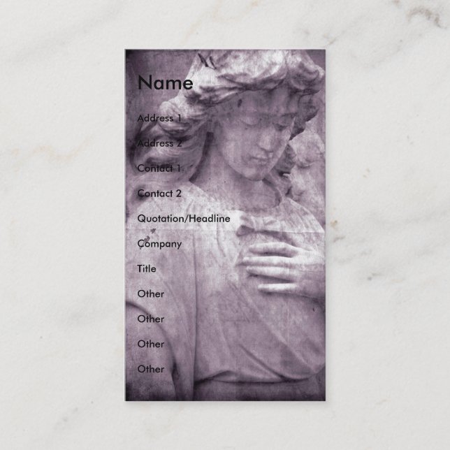 Tarjeta De Visita Ángel (Anverso)