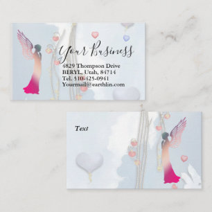 Tarjeta de visita Angel and Hearts