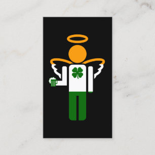 Tarjeta De Visita ángel de cerveza irlandés