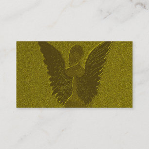 Tarjeta De Visita Ángel de guarda de oro