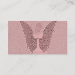 Tarjeta De Visita Ángel de guarda rosado