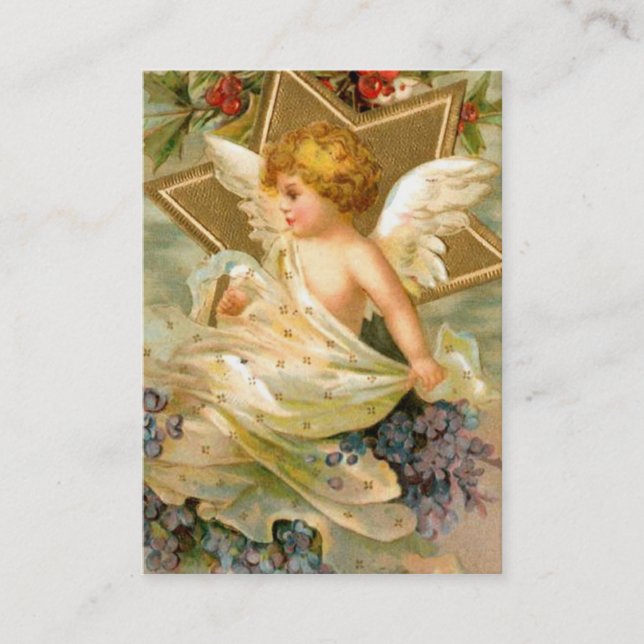 Tarjeta De Visita Ángel de oro de la estrella (Anverso)