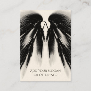 Tarjeta De Visita ANGEL WINGS Black Gray Monograma