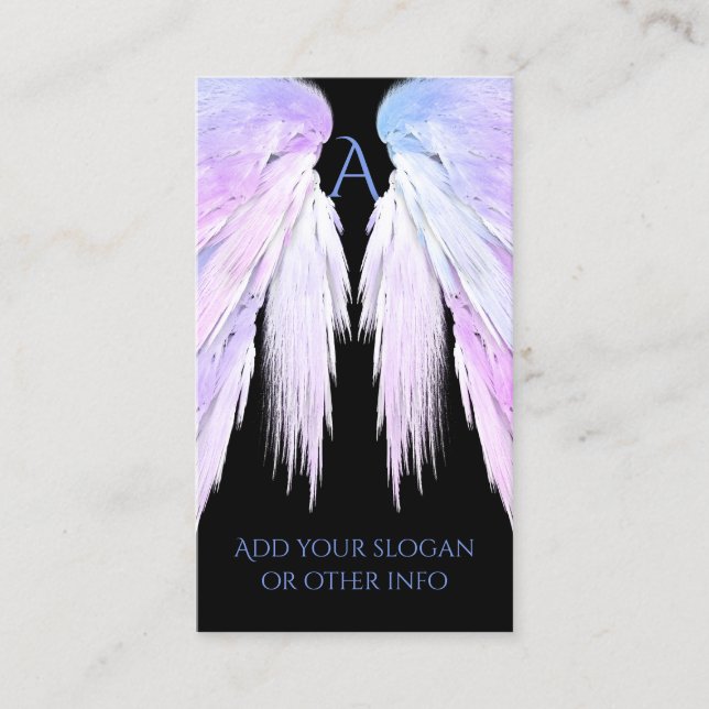 Tarjeta De Visita ANGEL WINGS Dreamy Beauty Black (Anverso)