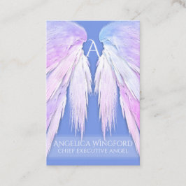 Tarjeta De Visita Angel Wings Dreamy Pink Soft Blue