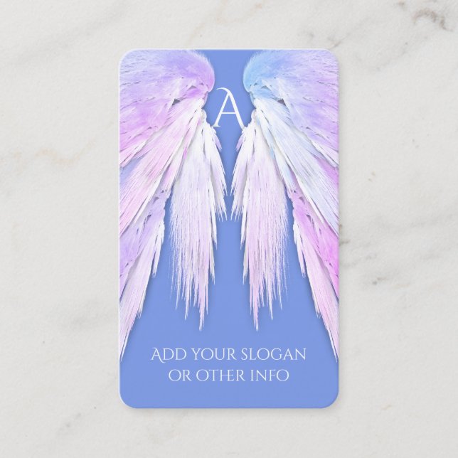 Tarjeta De Visita ANGEL WINGS Dreamy Soft Blue Beauty (Anverso)