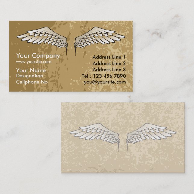 Tarjeta De Visita Angel Wings Muddy (Anverso / Reverso)