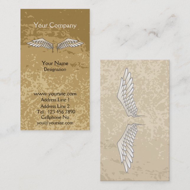 Tarjeta De Visita Angel Wings Muddy (Anverso / Reverso)