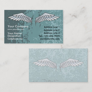 Tarjeta De Visita Angel Wings Muddy Blue