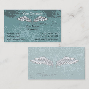 Tarjeta De Visita Angel Wings Muddy Blue