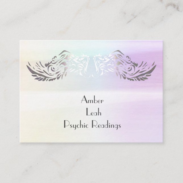 Tarjeta de visita Angel Wings Spiritual Lightworke (Anverso)