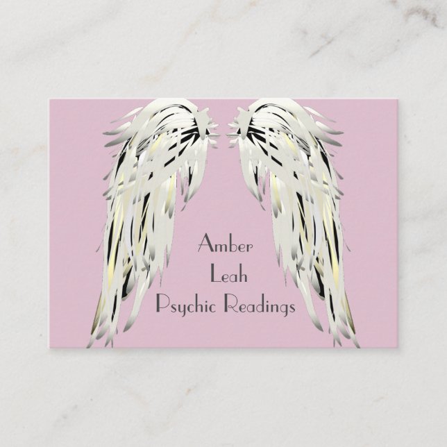 Tarjeta de visita Angel Wings Spiritual Lightworke (Anverso)