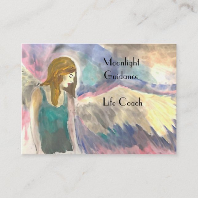 Tarjeta de visita Angel Wings Spiritual Lightworke (Anverso)
