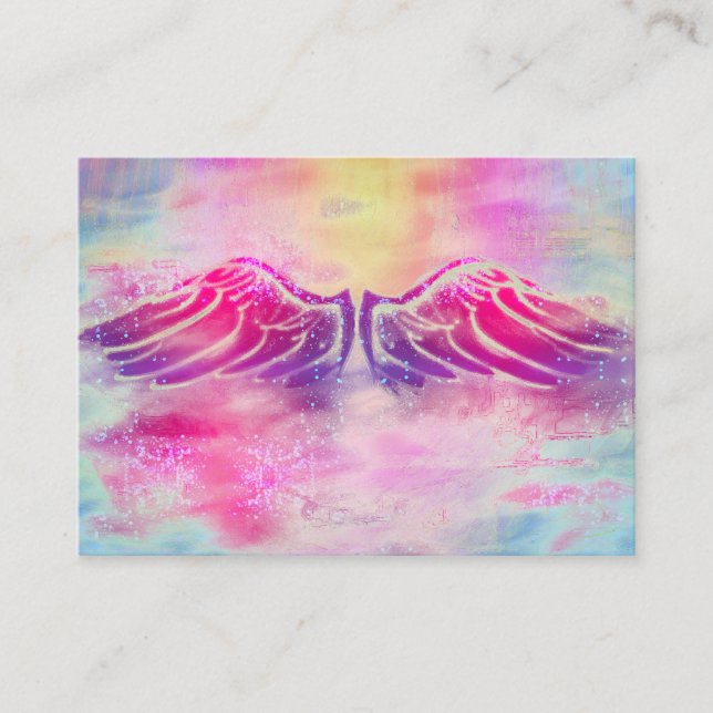 Tarjeta de visita Angel Wings Spiritual Lightworke (Anverso)