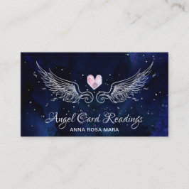 Tarjeta De Visita *~* Angel Wings Starry Night Sky Crystal Heart