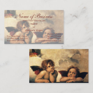 Tarjeta De Visita Ángeles de la Madonna Sixtina por Rafael Raffaello