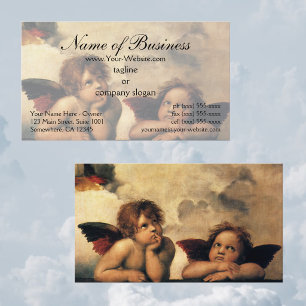 Tarjeta De Visita Ángeles de la Madonna Sixtina por Rafael Raffaello