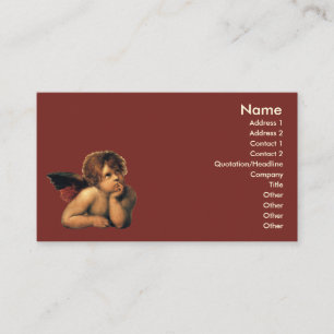 Tarjeta De Visita Ángeles de la Madonna Sixtina por Rafael Sanzio