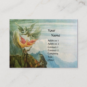 Tarjeta De Visita ANGELES DE VOLACIÓN MONOGRAMA GEMSTONE topaz amari