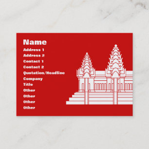 Tarjeta De Visita Angkor Wat Camboyan / Bandera Jemer