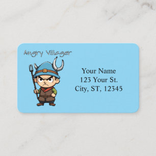 Tarjeta De Visita Angry Villager Pitchfork Thunder_Cove