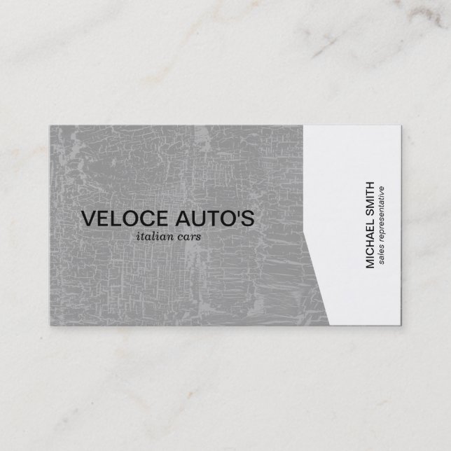 Tarjeta De Visita Ángulo blanco / Marcado gris (Anverso)