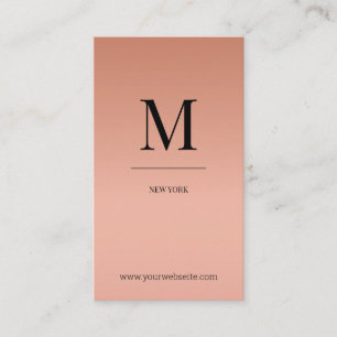 Tarjeta De Visita Angustia de mono monograma moderno minimalistic