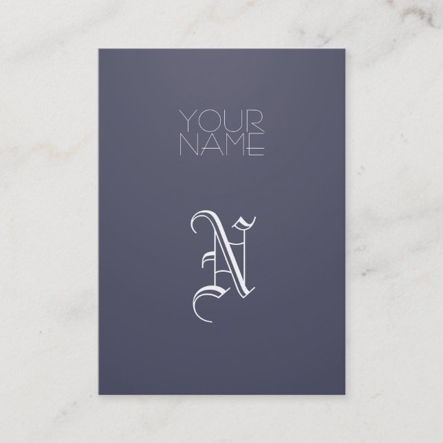 Tarjeta De Visita Añil elegante (Anverso)