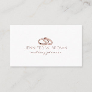 Tarjeta De Visita Anillo de boda de oro rosa Joyería