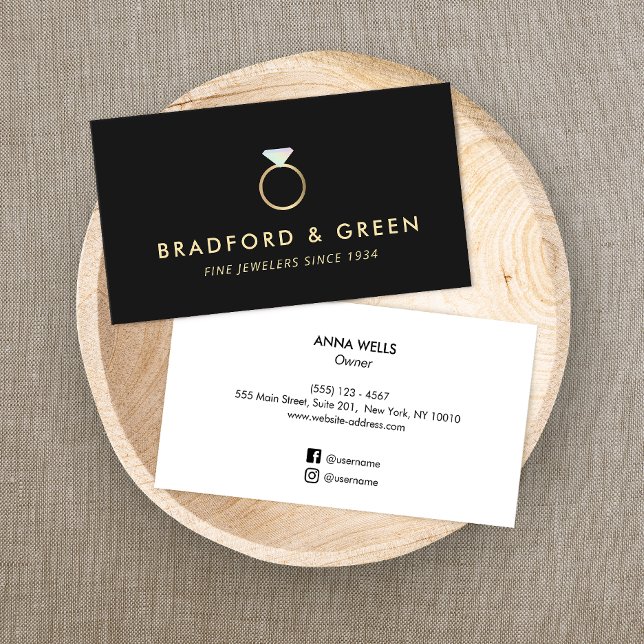 Tarjeta De Visita Anillo de Diamantes Bellas Joyas (Subido por el creador)