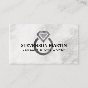 Tarjeta De Visita Anillo de diamantes   Tienda de joyas